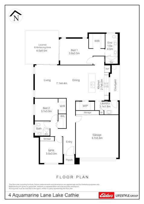 4 Aquamarine Lane, Lake Cathie, NSW, 2445 - Floorplan 1