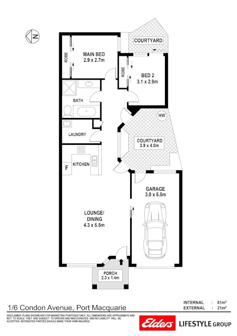 1/6 Condon Avenue, Port Macquarie, NSW, 2444 - Floorplan 1