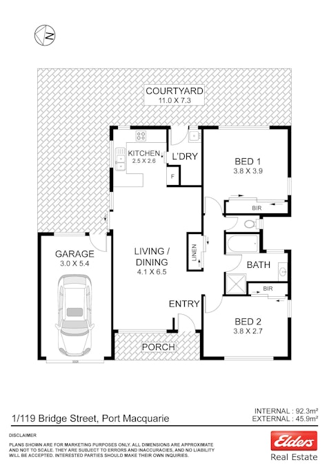 1/119 Bridge Street, Port Macquarie, NSW, 2444 - Floorplan 1