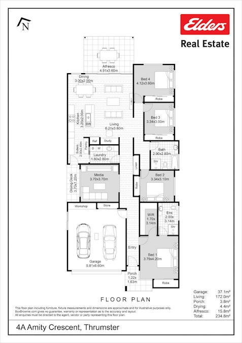 4A Amity Crescent, Thrumster, NSW, 2444 - Floorplan 1