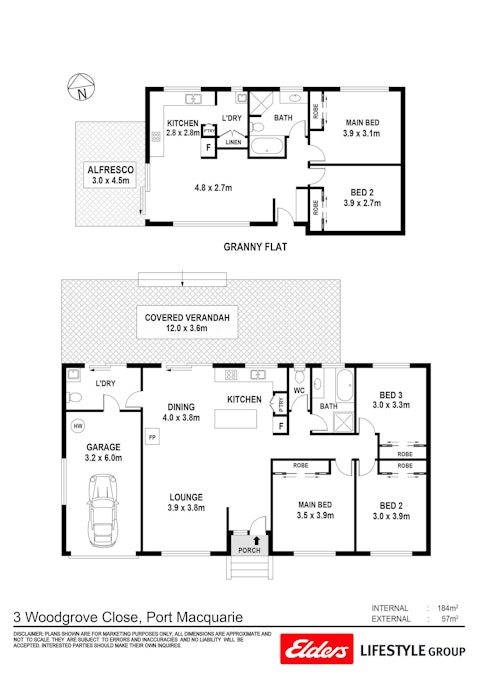 3 Woodgrove Close, Port Macquarie, NSW, 2444 - Floorplan 1