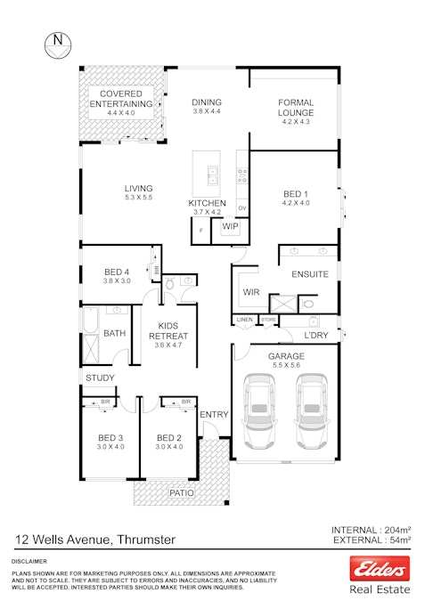 12 Wells Avenue, Thrumster, NSW, 2444 - Floorplan 1