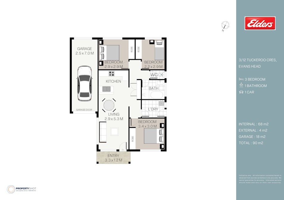 3/12 Tuckeroo Crescent, Evans Head, NSW, 2473 - Floorplan 1