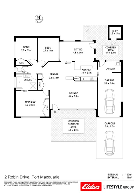 2 Robin Drive, Port Macquarie, NSW, 2444 - Floorplan 1