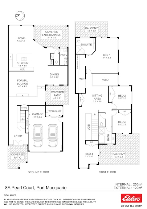 8A Pearl Court, Port Macquarie, NSW, 2444 - Floorplan 1