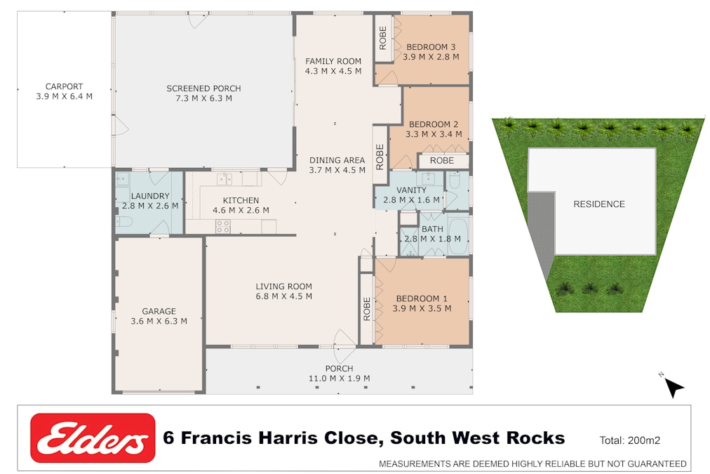 6 Francis Harris Close, South West Rocks, NSW, 2431 - Floorplan 1