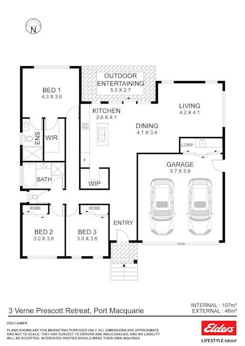 3 Verne Prescott Retreat, Port Macquarie, NSW, 2444 - Floorplan 1