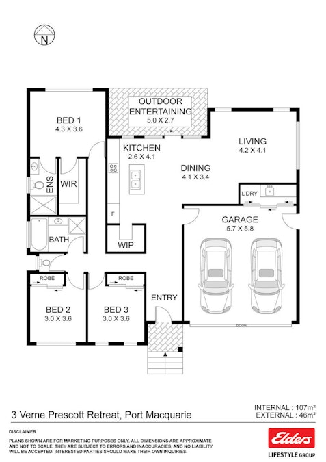 3 Verne Prescott Retreat, Port Macquarie, NSW, 2444 - Floorplan 1