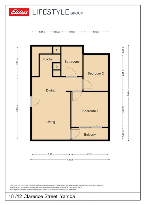 18/12 Clarence Street, Yamba, NSW, 2464 - Floorplan 1