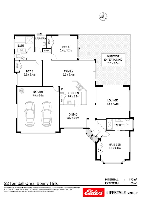 22 Kendall Crescent, Bonny Hills, NSW, 2445 - Floorplan 1