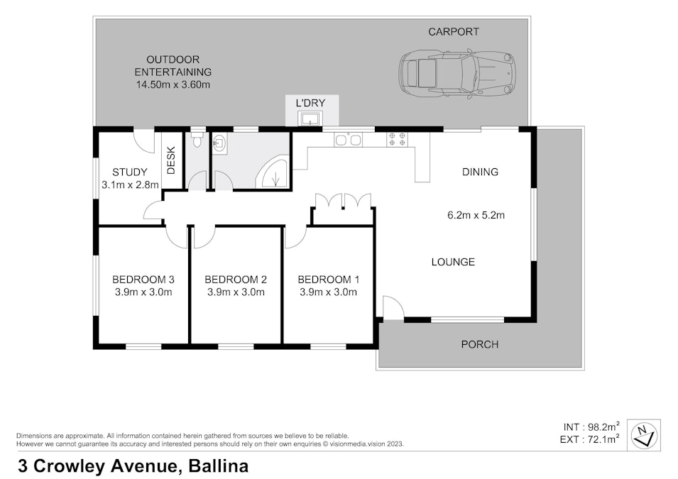 3 Crowley Avenue, Ballina, NSW, 2478 - Floorplan 1