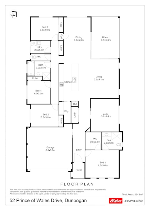 52 Prince Of Wales Drive, Dunbogan, NSW, 2443 - Floorplan 1