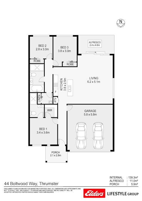 44 Boltwood Way, Thrumster, NSW, 2444 - Floorplan 1