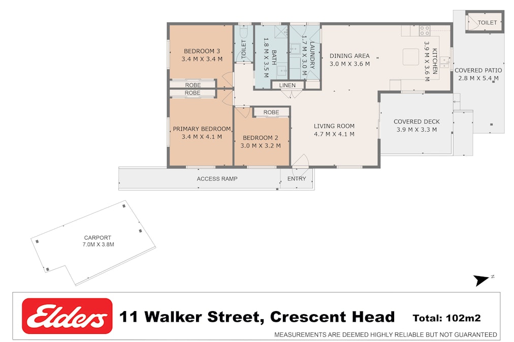 11 Walker Street, Crescent Head, NSW, 2440 - Floorplan 1