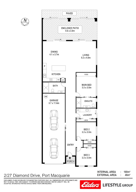 2/27 Diamond Drive, Port Macquarie, NSW, 2444 - Floorplan 1