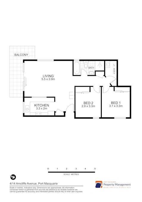 4/14 Arncliffe Avenue, Port Macquarie, NSW, 2444 - Floorplan 1