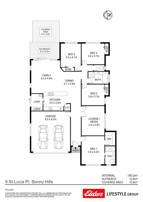 9 St Lucia Place, Bonny Hills, NSW, 2445 - Floorplan 1