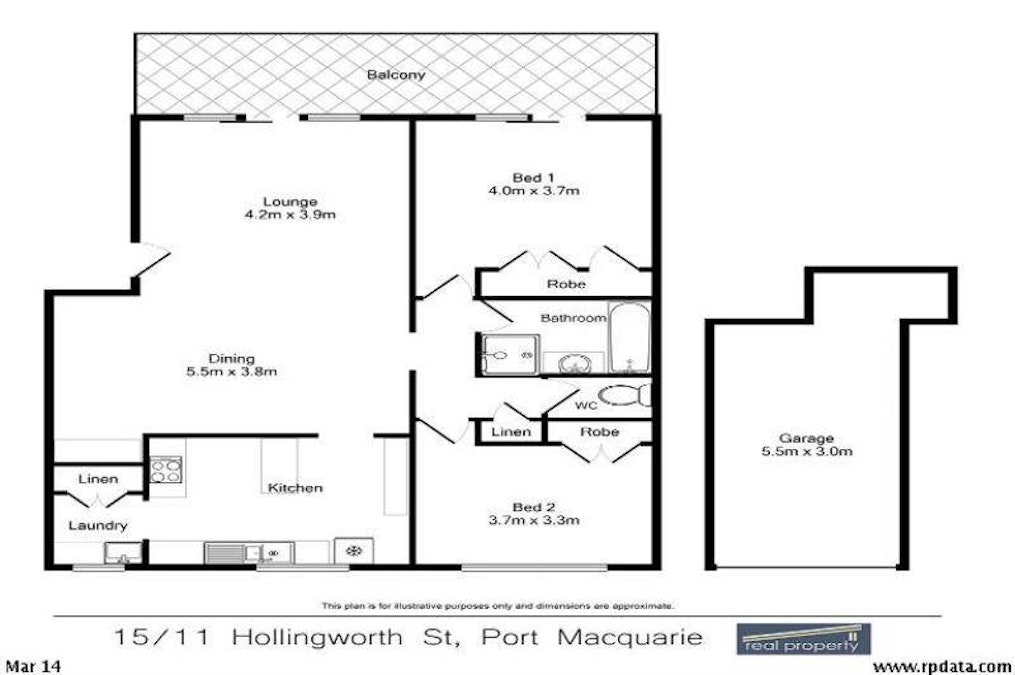 15/11-15 Hollingworth Street, Port Macquarie, NSW, 2444 - Floorplan 1