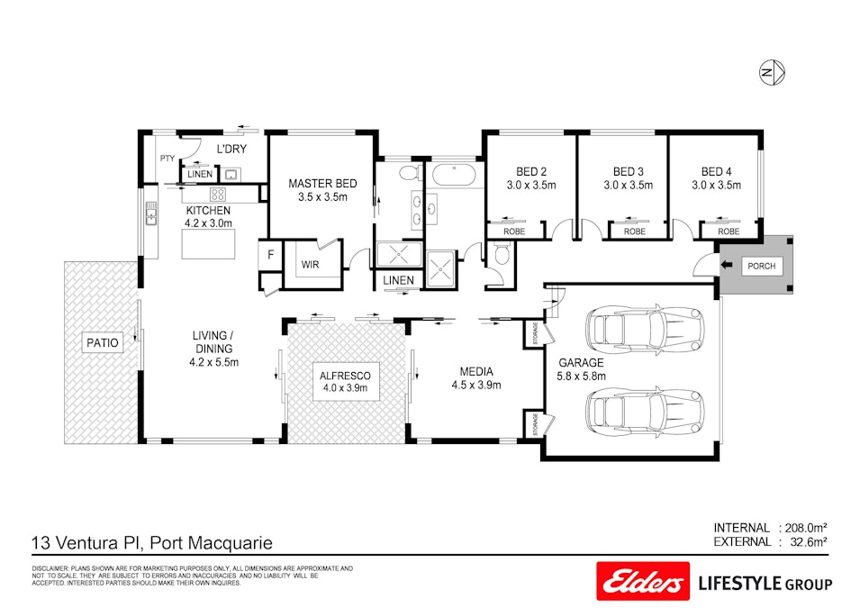 13 Ventura Place, Port Macquarie, NSW, 2444 - Floorplan 1
