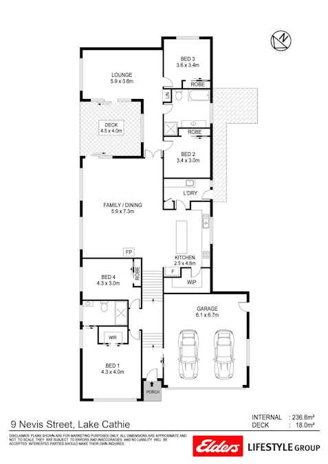 9 Nevis Street, Lake Cathie, NSW, 2445 - Floorplan 1